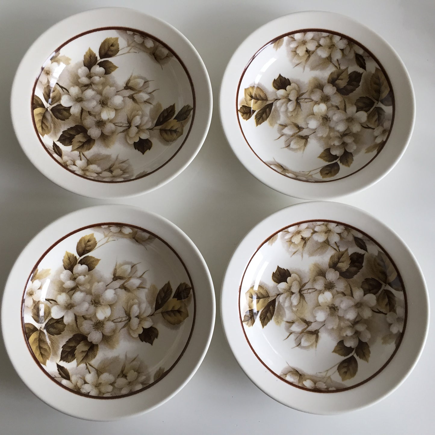 Vintage Crown Lynn NZ  Shalimar Set of 4 Cereal | Soup | Compote Bowls