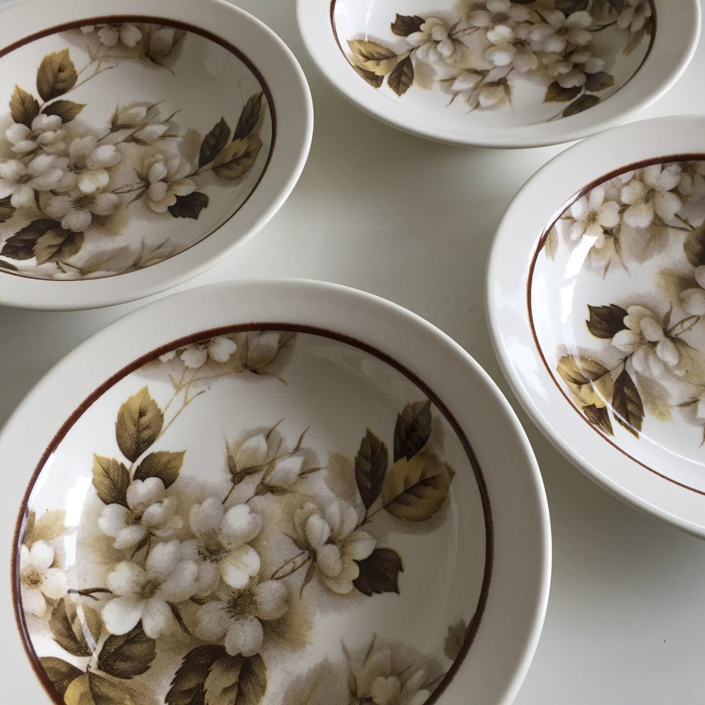 Vintage Crown Lynn NZ  Shalimar Set of 4 Cereal | Soup | Compote Bowls
