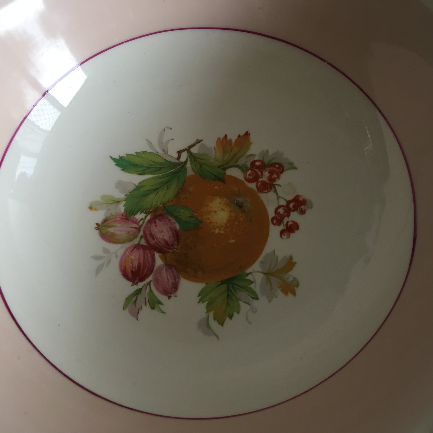 Johnson Brothers Old English Set of 6 Pink California Fruit Compote Bowls