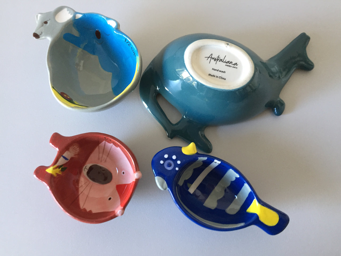 Australian Fauna Ceramic Measuring Cup Set 4pce