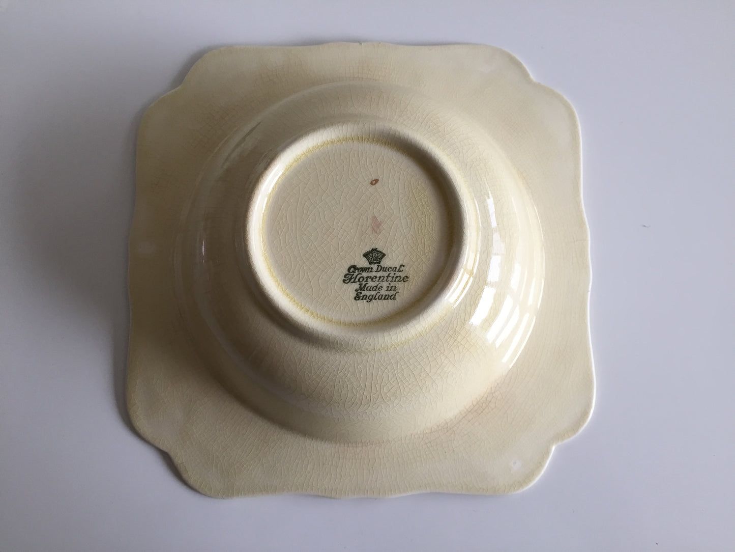 Crown Ducal Florentine Snack | Fruit | Salad Bowl | Tureen | Square Embossed Rim