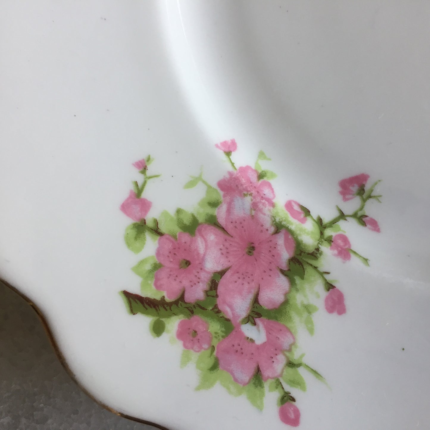 1940s Vintage Square Cake Plate Cherry Blossom Pattern, Made in England