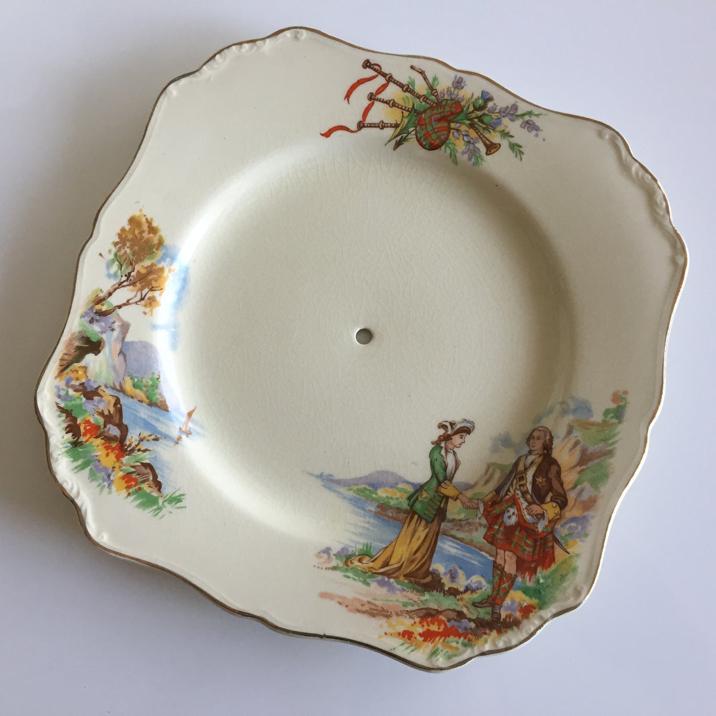 Vintage J & G Meakin "PRINCE CHARLIE" Pattern Square Serving Plate Made in England