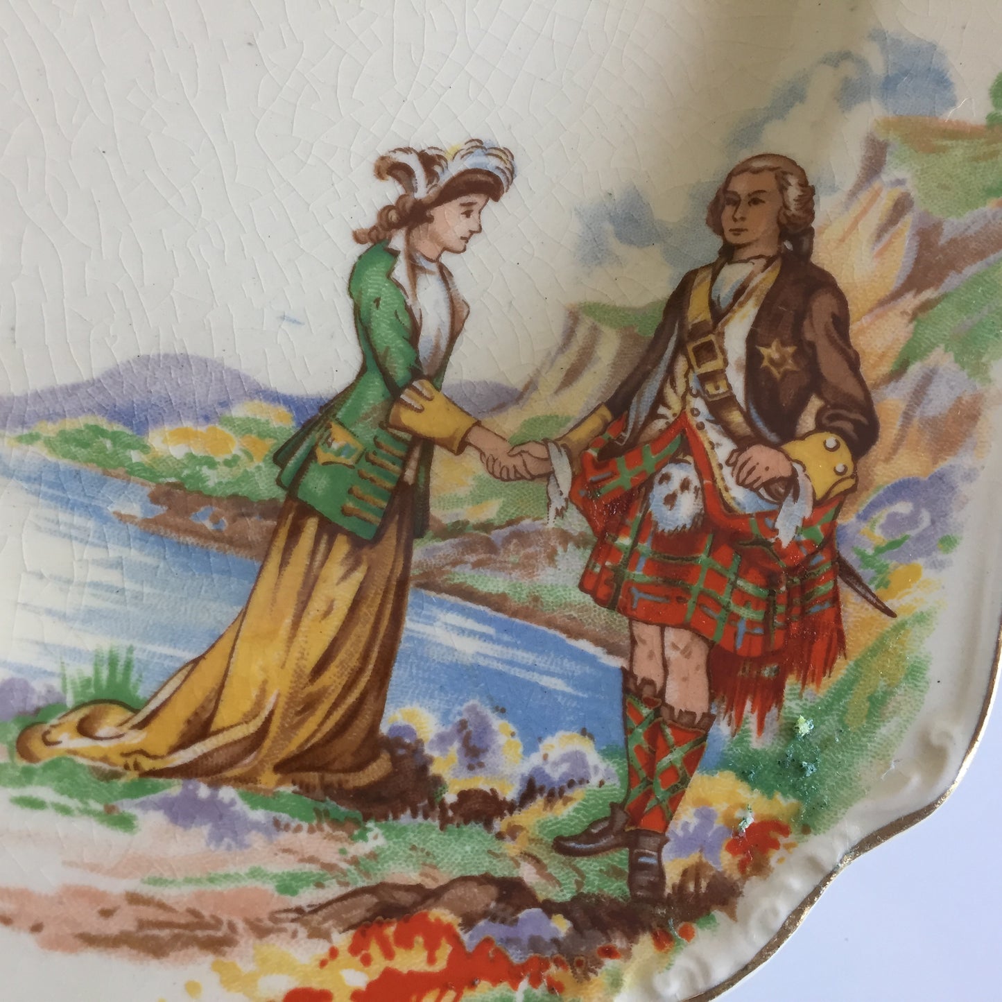 Vintage J & G Meakin "PRINCE CHARLIE" Pattern Square Serving Plate Made in England