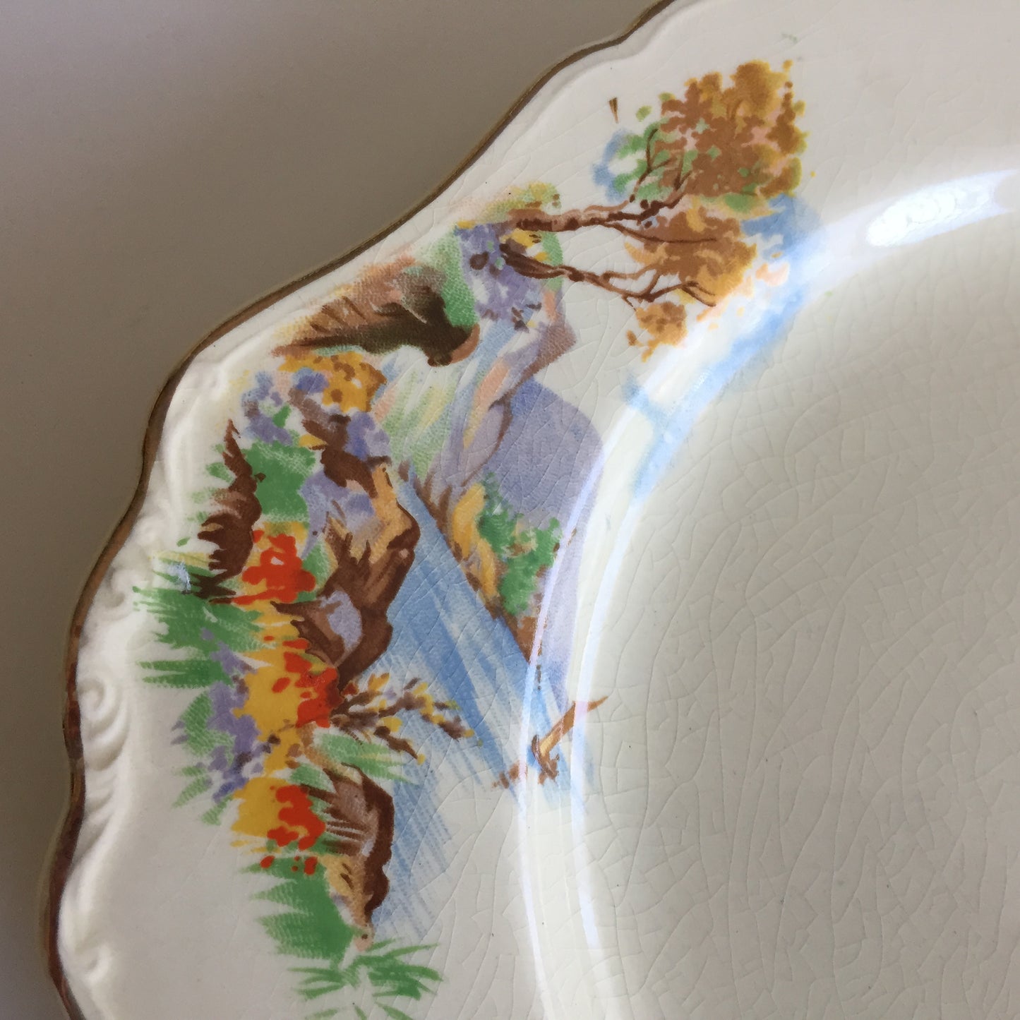 Vintage J & G Meakin "PRINCE CHARLIE" Pattern Square Serving Plate Made in England