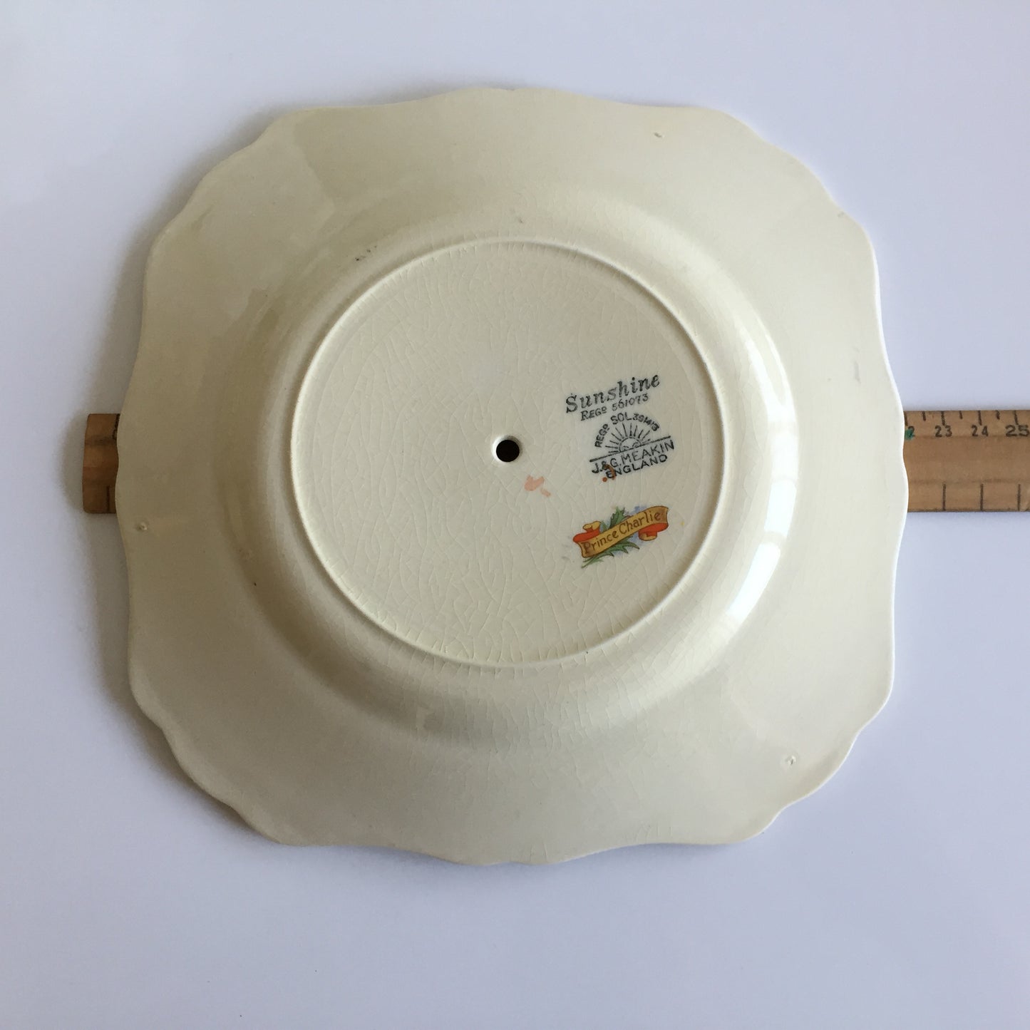 Vintage J & G Meakin "PRINCE CHARLIE" Pattern Square Serving Plate Made in England