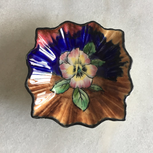 H K Tunstall 1930s Art Deco Vintage Porcelain Pin Dish VIOLA