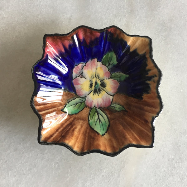 H K Tunstall 1930s Art Deco Vintage Porcelain Pin Dish VIOLA