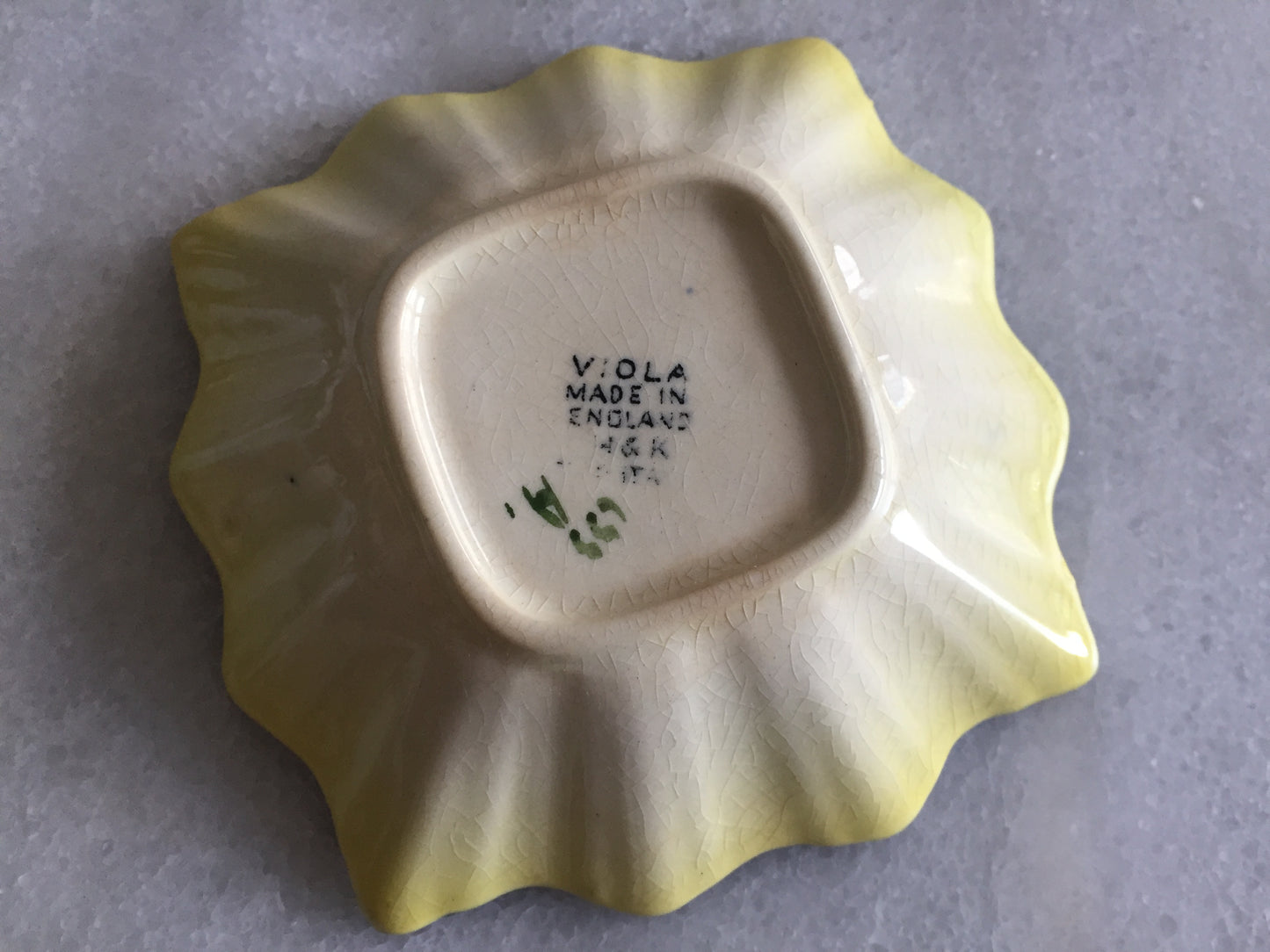 H K Tunstall 1930s Art Deco Vintage Porcelain Pin Dish VIOLA