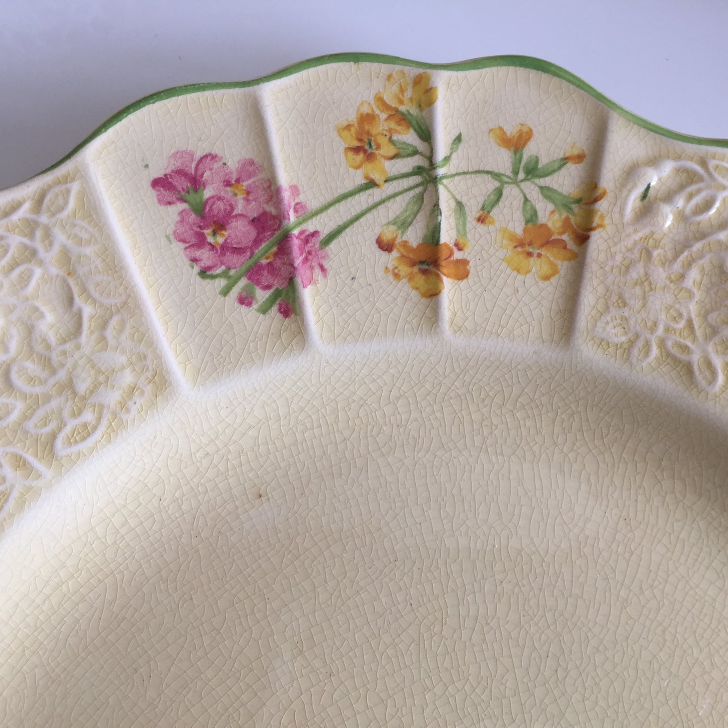 Art Deco Vintage Myott Staffordshire Floral Dinner Plate