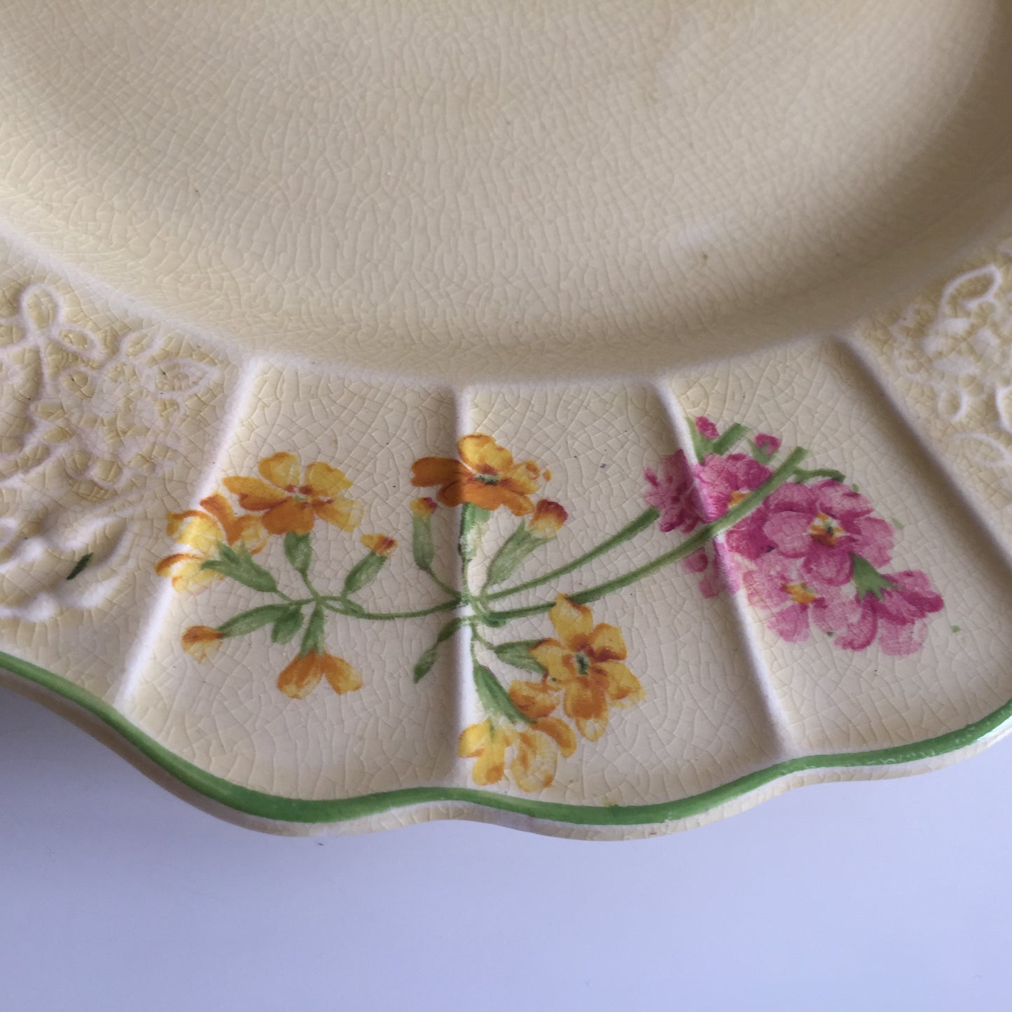 Art Deco Vintage Myott Staffordshire Floral Dinner Plate
