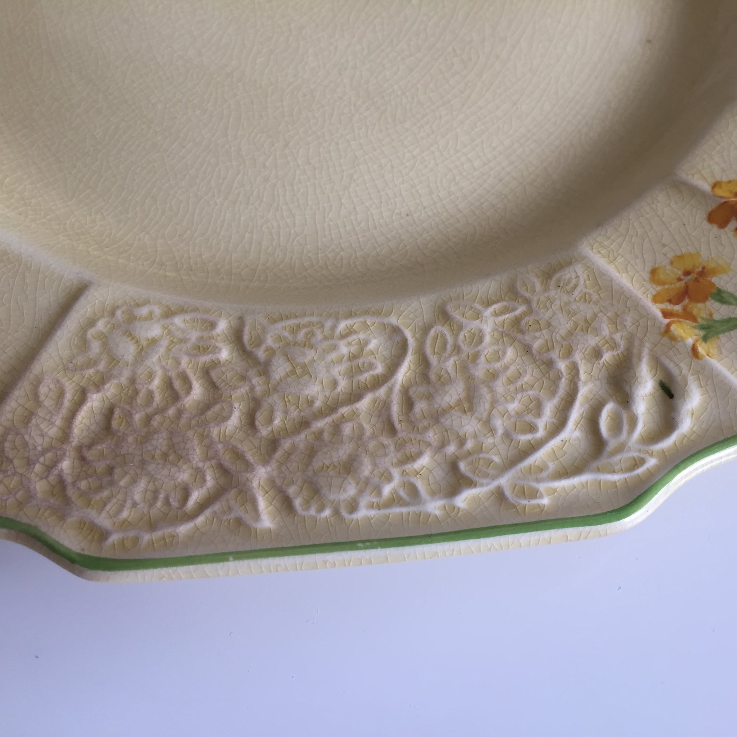 Art Deco Vintage Myott Staffordshire Floral Dinner Plate