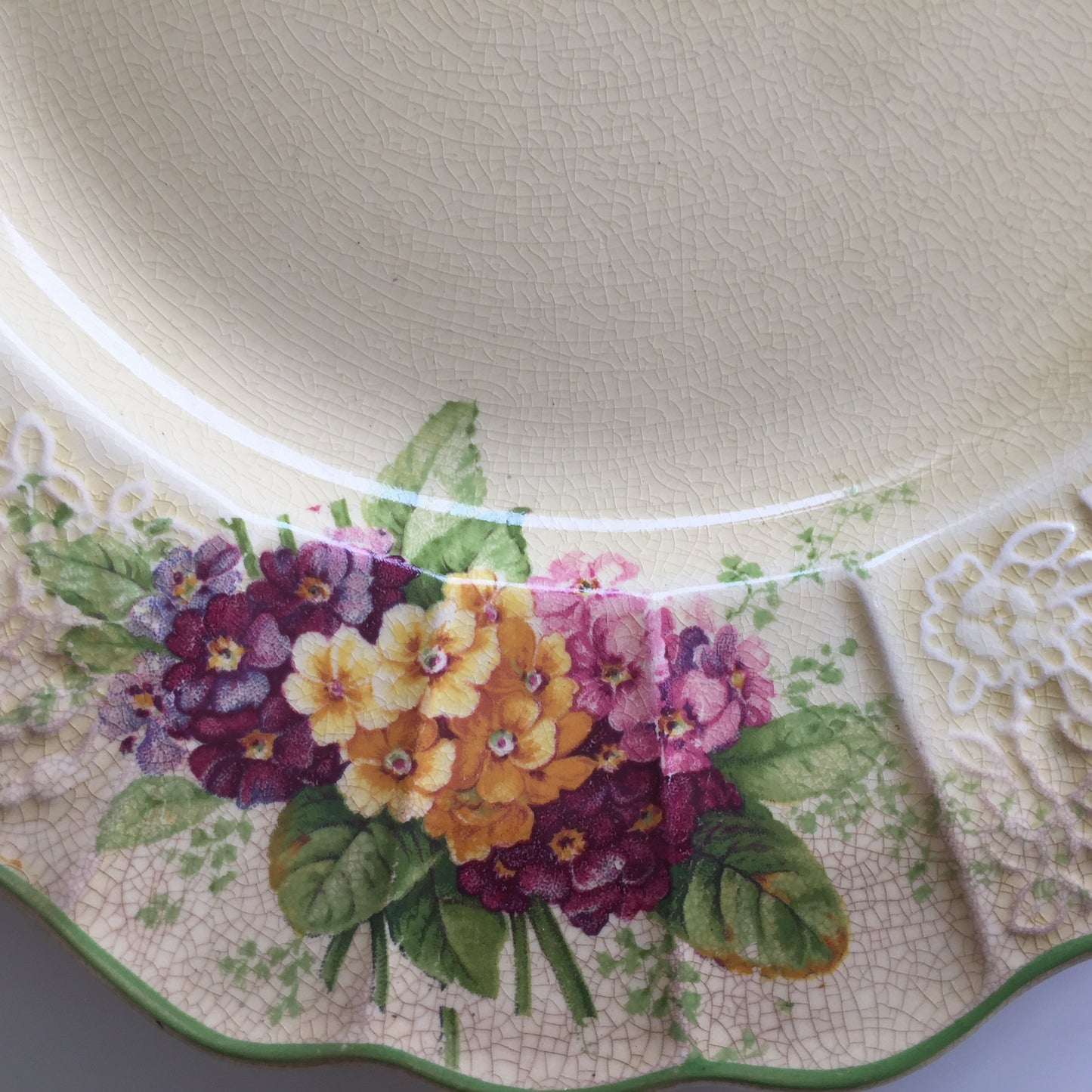 Art Deco Vintage Myott Staffordshire Floral Dinner Plate