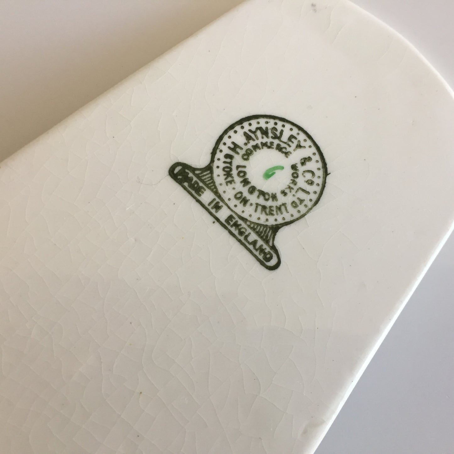 English Vintage Ceramic Cake Serving Spatula with Floral Pattern