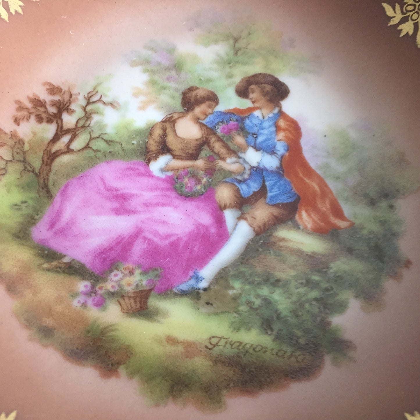 Johann Haviland Waldershof Bavaria Fragonard Vintage Porcelain Bowl Pattern #98