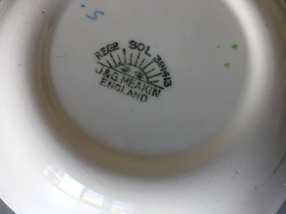 J G Meakin Rose Pattern Small Dessert Bowl with Scalloped Edging