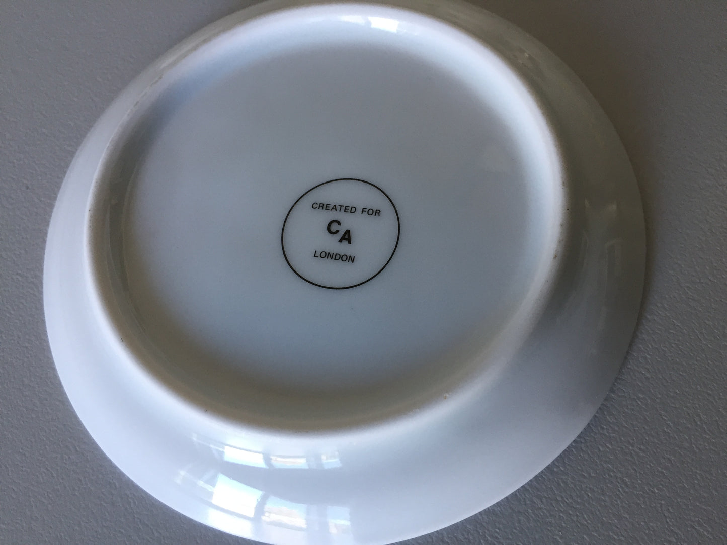 English Vintage Trinket Dish with Victorian London City Street Scene Pattern