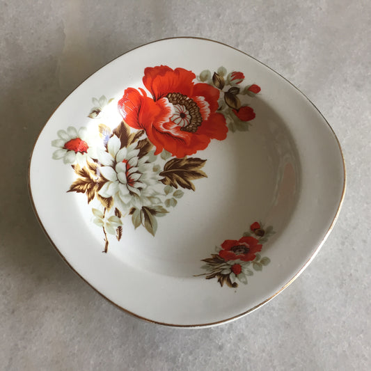 Vintage Alfred Meakin Ironstone Small Floral Dish | Dessert Bowl