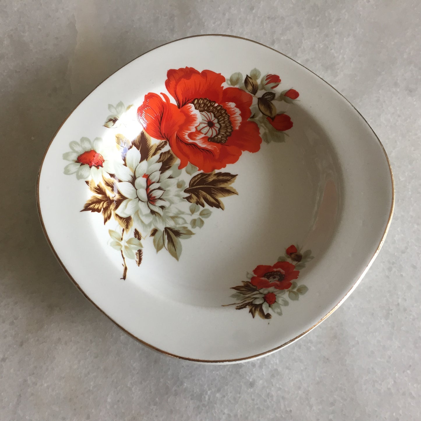 Vintage Alfred Meakin Ironstone Small Floral Dish | Dessert Bowl