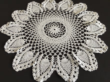 Load image into Gallery viewer, Large Vintage Crocheted Cotton Lace Doily with Pineapple Pattern