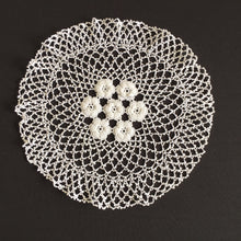 Load image into Gallery viewer, Vintage Crocheted Cotton Lace Doily with 3 Dimensional Irish Roses Pattern