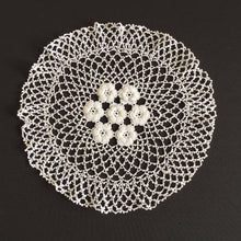 Load image into Gallery viewer, Vintage Crocheted Cotton Lace Doily with 3 Dimensional Irish Roses Pattern