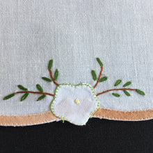 Load image into Gallery viewer, Hand Embroidered and Appliqued Vintage Cotton Placemat Doily
