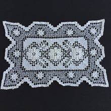 Load image into Gallery viewer, Edwardian Vintage MONDANO Filet Lace Cotton Placemat Doily