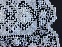 Load image into Gallery viewer, Edwardian Vintage MONDANO Filet Lace Cotton Placemat Doily