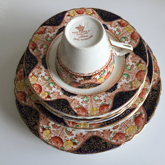 Art Deco Vintage Myott Staffordshire CORONA Pattern Dinner Set Replacements