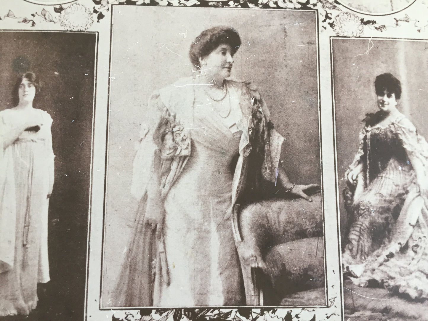 Vintage Mounted Prints of Victorian | Edwardian Theatre Themed Photo Collage | Drawings