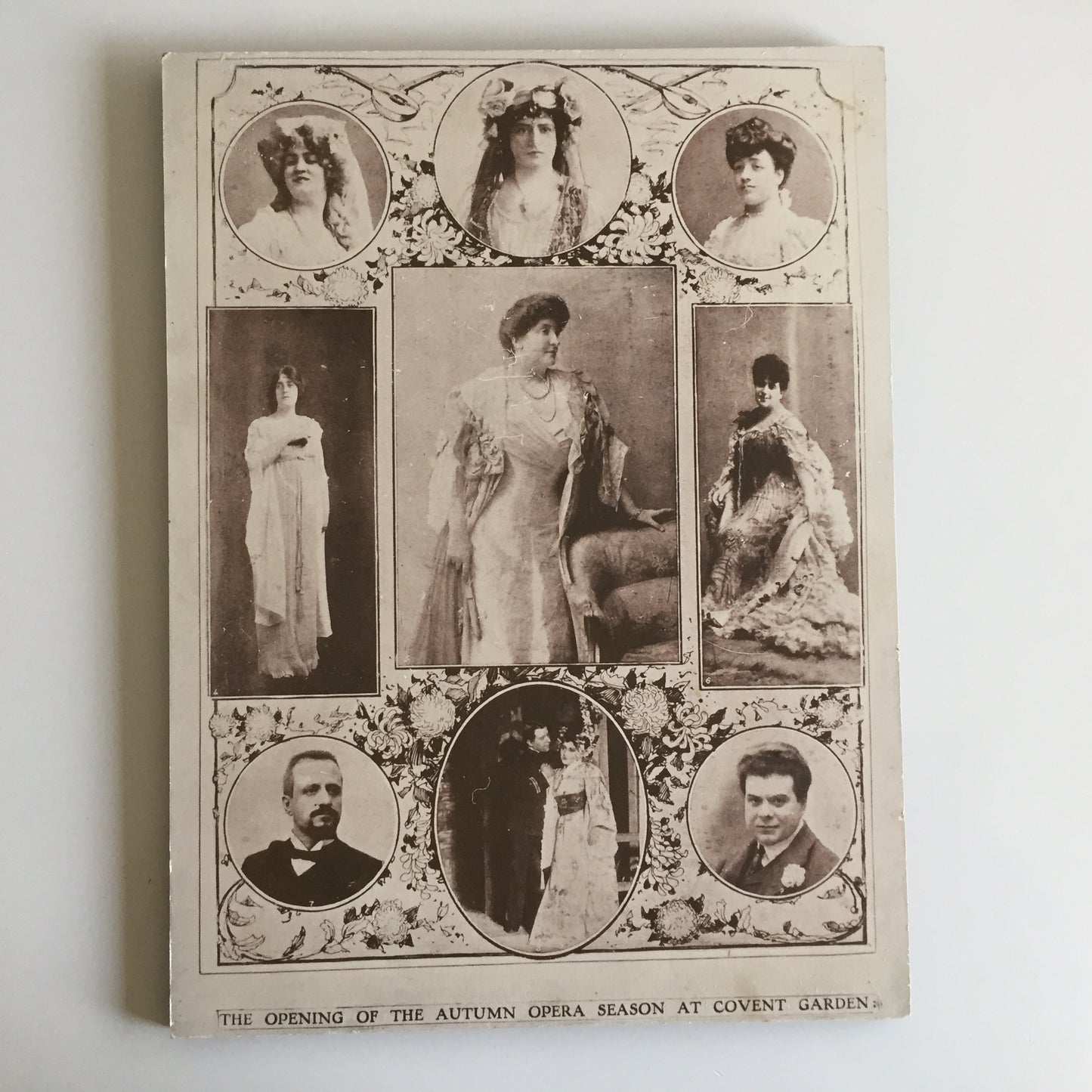 Vintage Mounted Prints of Victorian | Edwardian Theatre Themed Photo Collage | Drawings