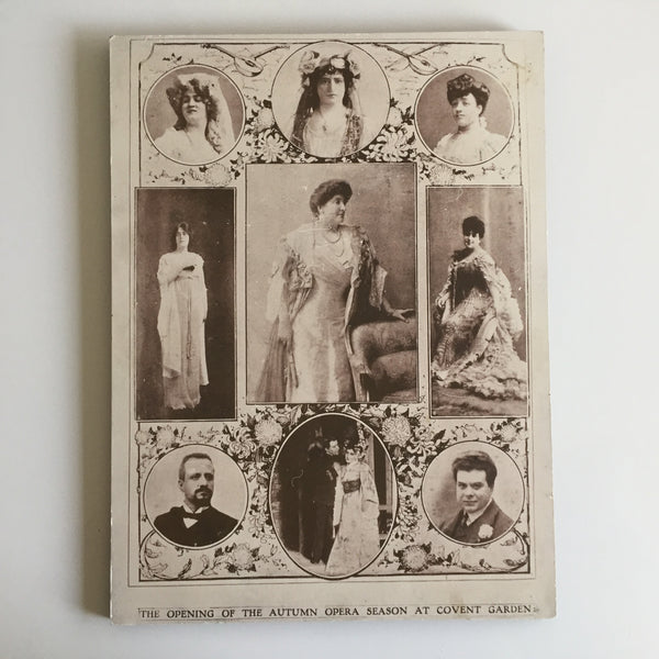 Vintage Mounted Prints of Victorian | Edwardian Theatre Themed Photo Collage | Drawings
