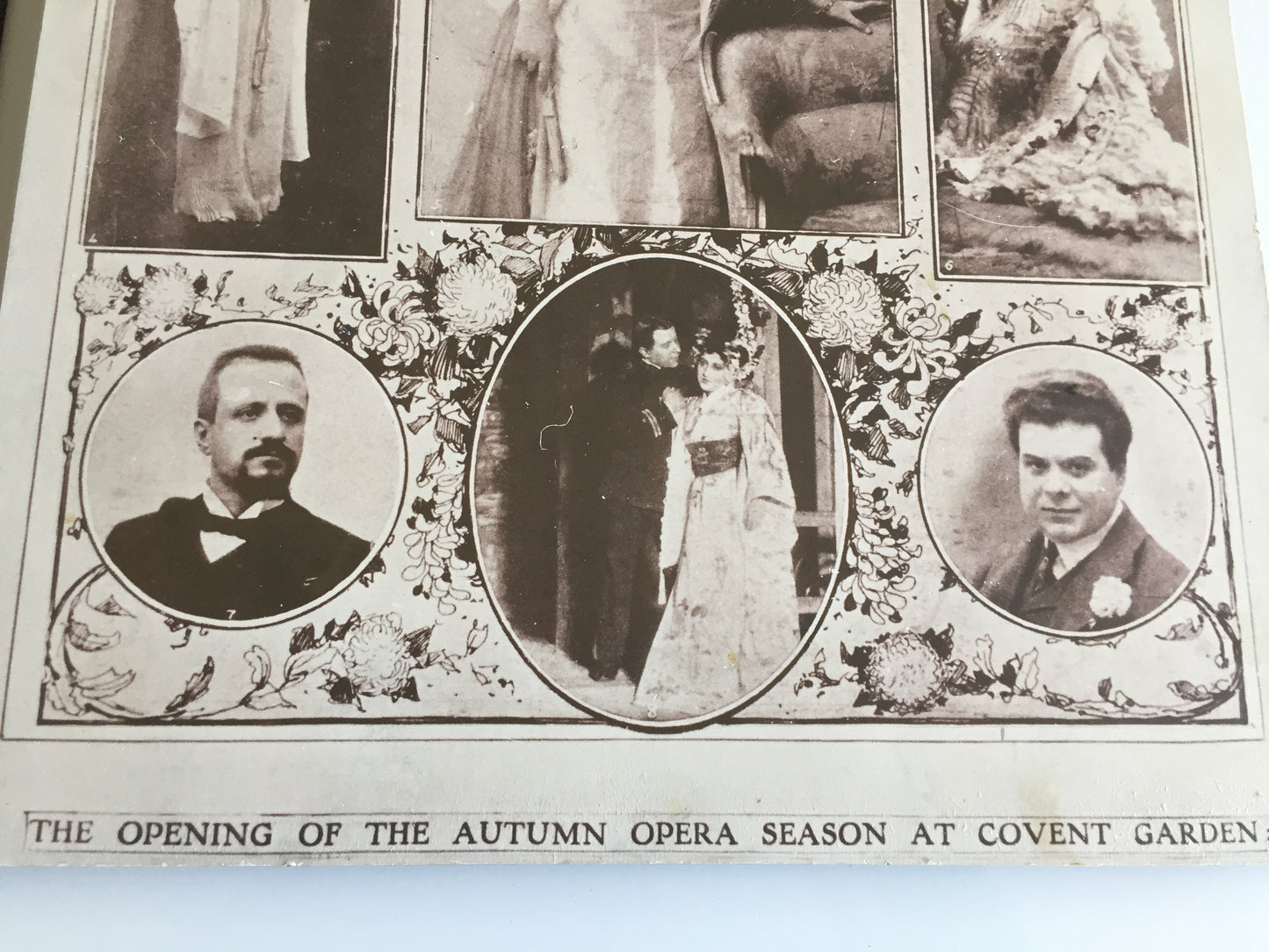 Vintage Mounted Prints of Victorian | Edwardian Theatre Themed Photo Collage | Drawings