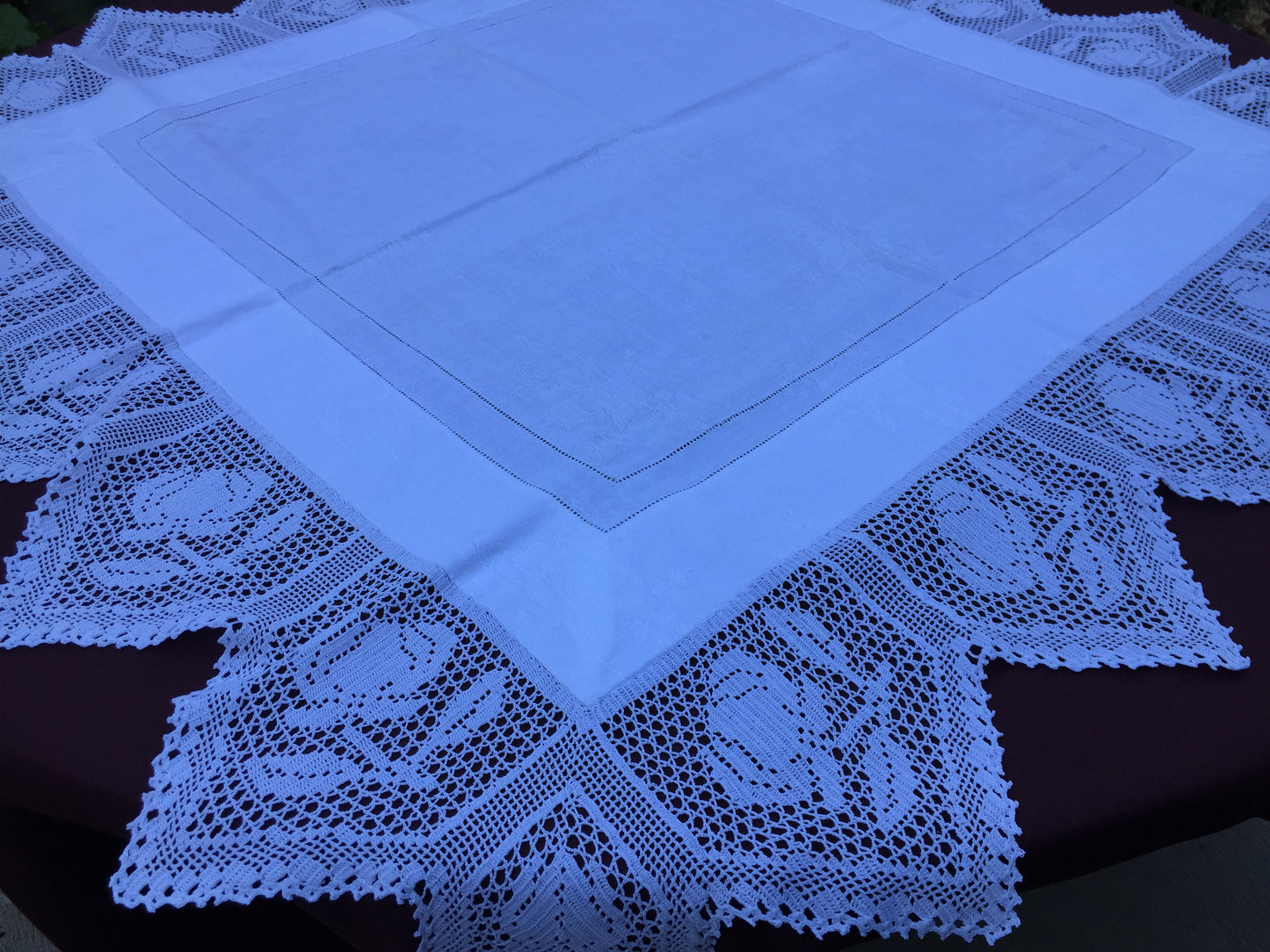 Mary Card "WARATAH" Crochet Lace and Linen Vintage Tablecloth Australian Giant Chart No. 8 (Design First Published in 1912)