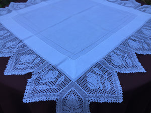 Mary Card "WARATAH" Crochet Lace and Linen Vintage Tablecloth Australian Giant Chart No. 8 (Design First Published in 1912)