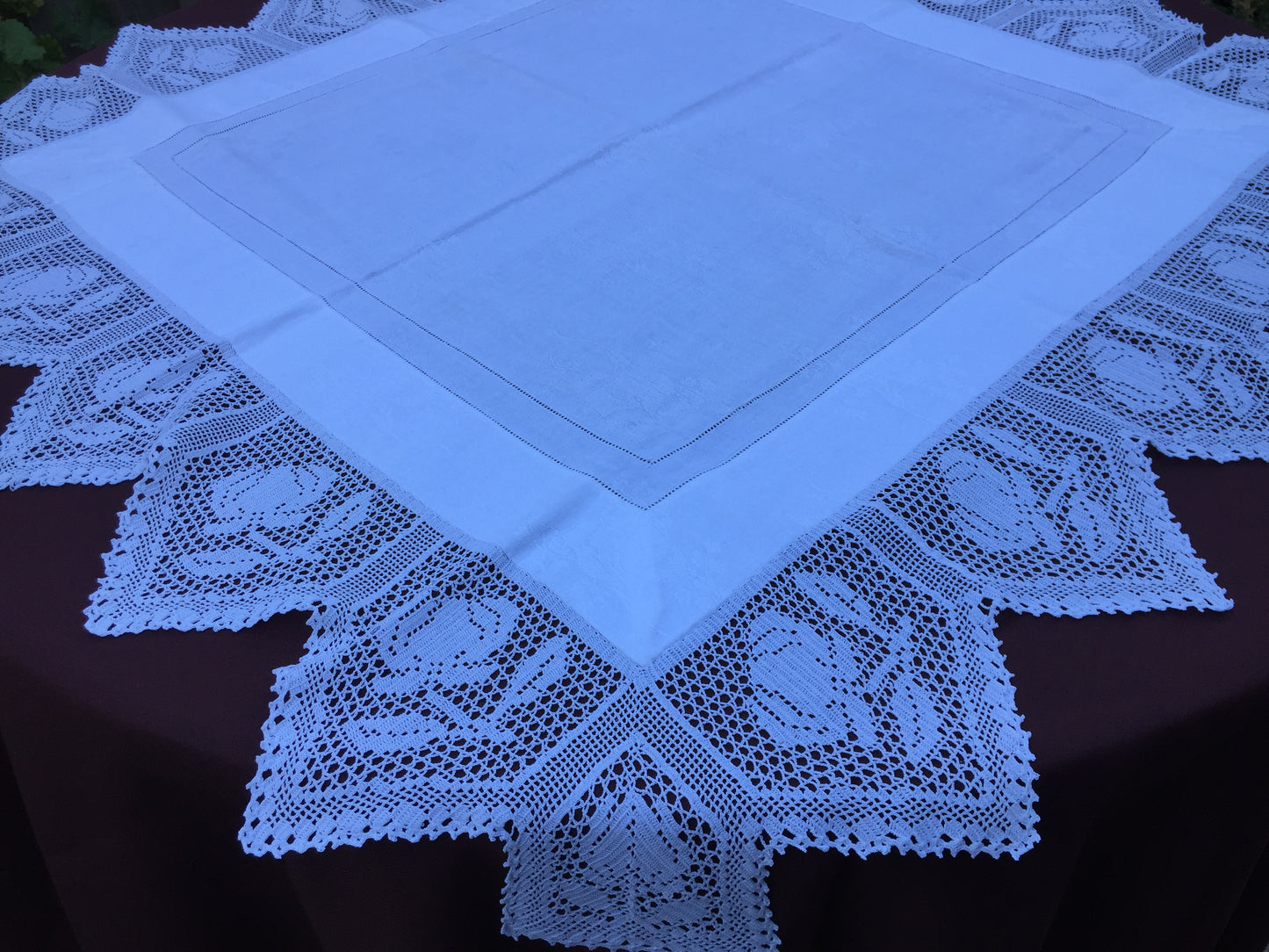 Mary Card "WARATAH" Crochet Lace and Linen Vintage Tablecloth Australian Giant Chart No. 8 (Design First Published in 1912)