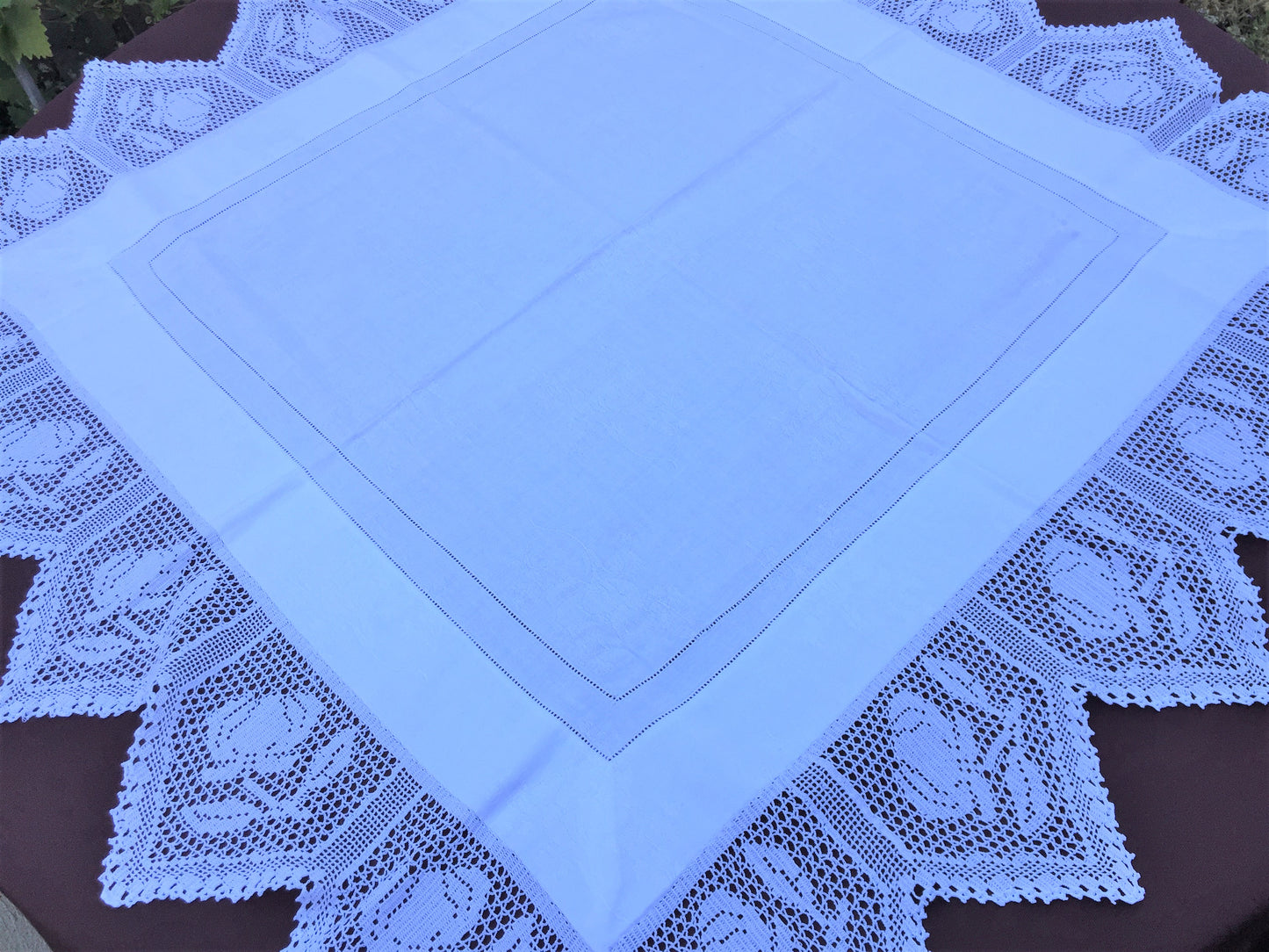Mary Card "WARATAH" Crochet Lace and Linen Vintage Tablecloth Australian Giant Chart No. 8 (Design First Published in 1912)