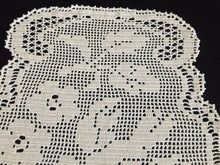 Load image into Gallery viewer, Mary Card Designed &quot;Wild Rose &amp; Pigeon&quot; Chair Cover Set (1933) A Pair of Collectible Vintage Crochet Lace Arm Cover Doilies