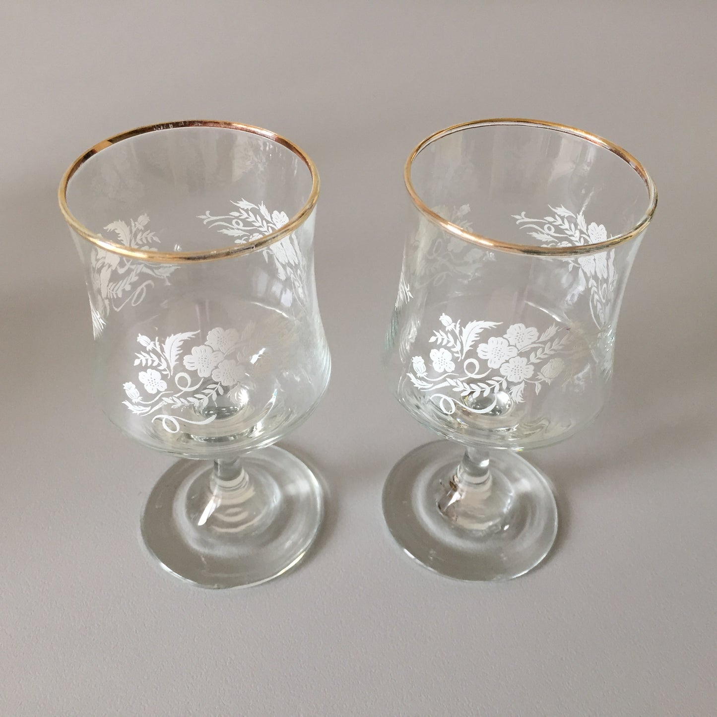 Pair of Dema 'Regent' Wine Sherry Glasses Vintage 1970s
