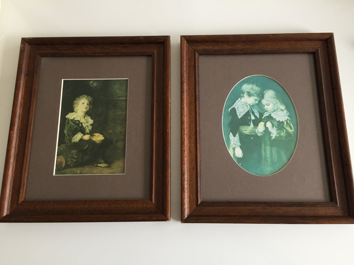 Framed Yesteryear Prints of Victorian Child Themed Paintings