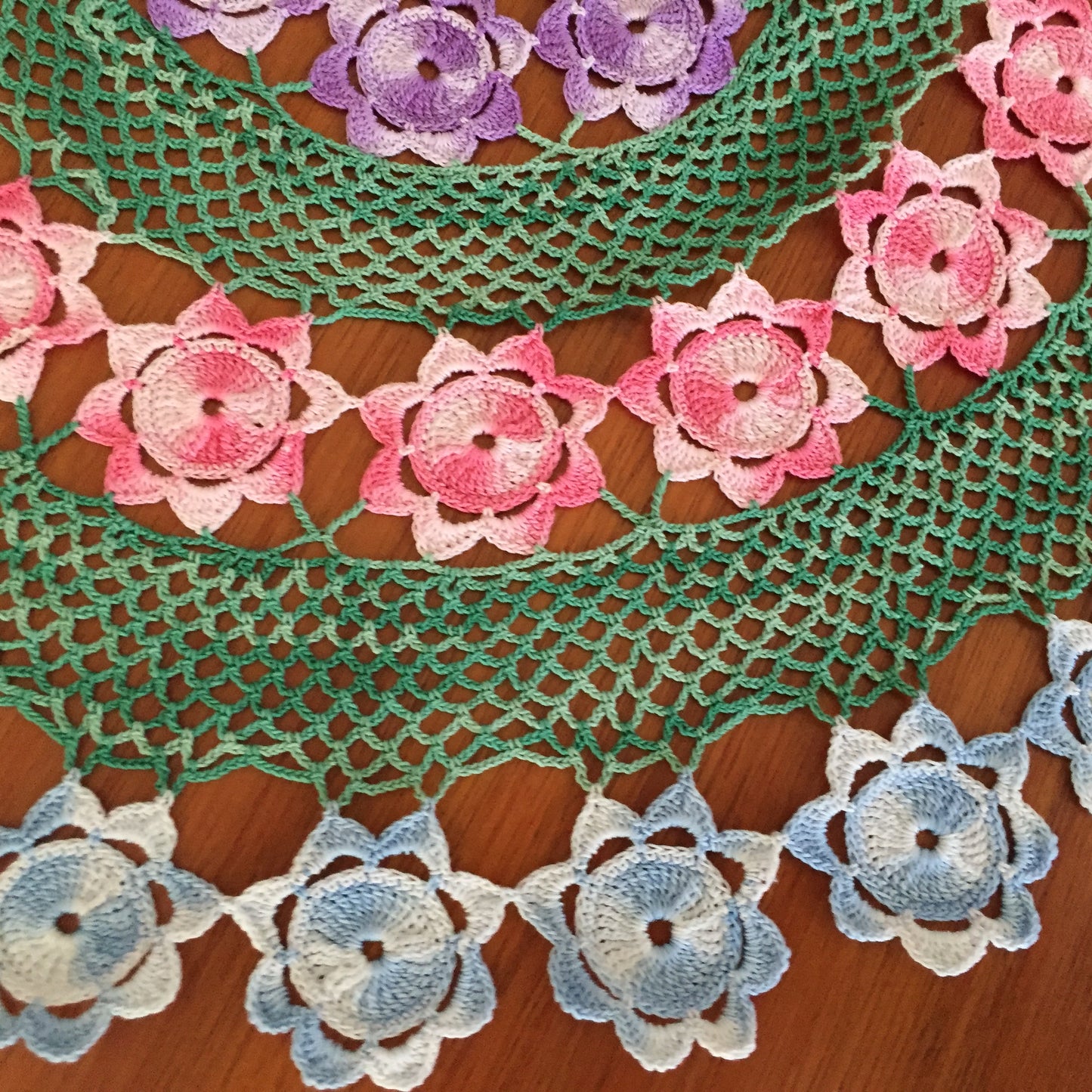 Large Vintage Crochet Lace Doily | Table Centre Mat