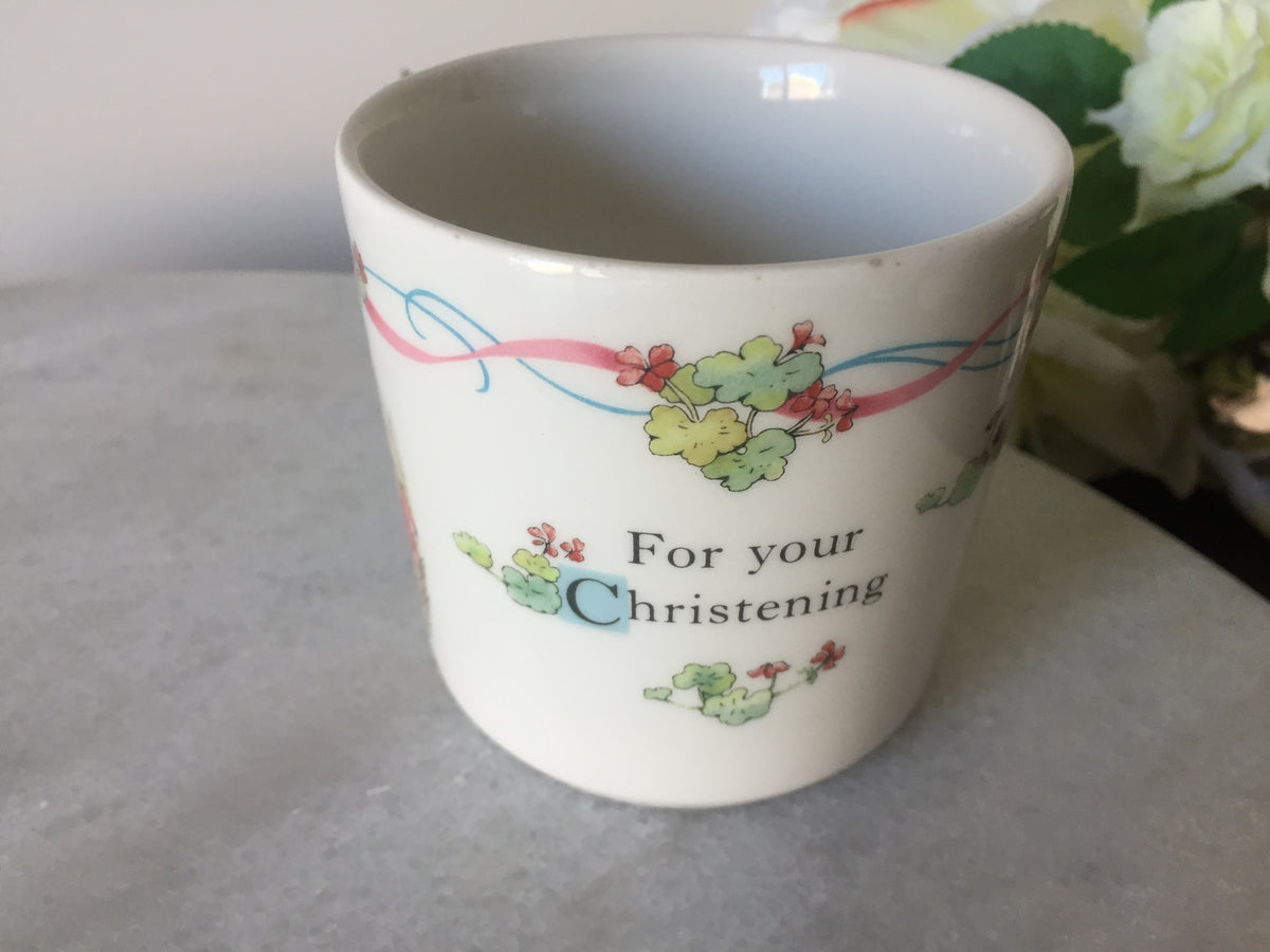 Wedgwood, World of Beatrix Potter, Peter Rabbit Child's Christening Mug 1993 Vintage