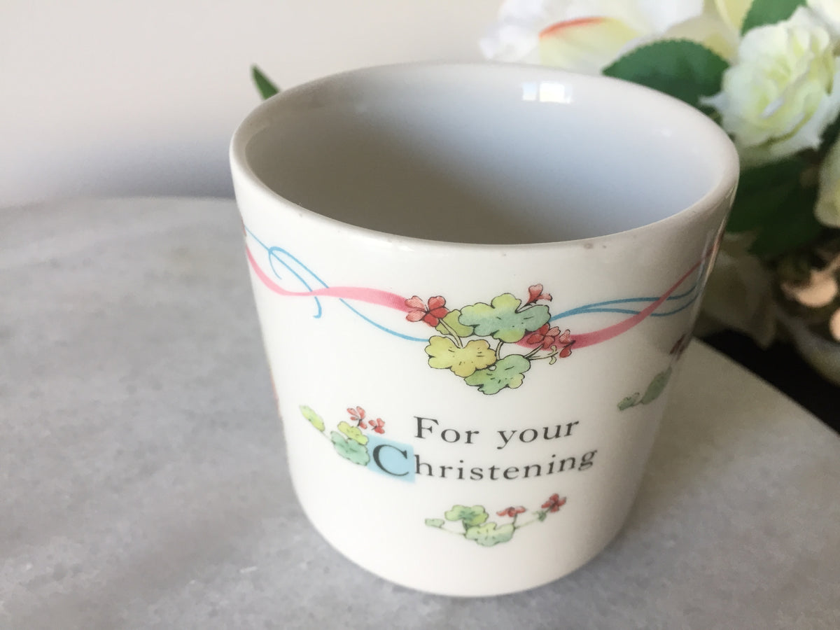 Wedgwood, World of Beatrix Potter, Peter Rabbit Child's Christening Mug 1993 Vintage