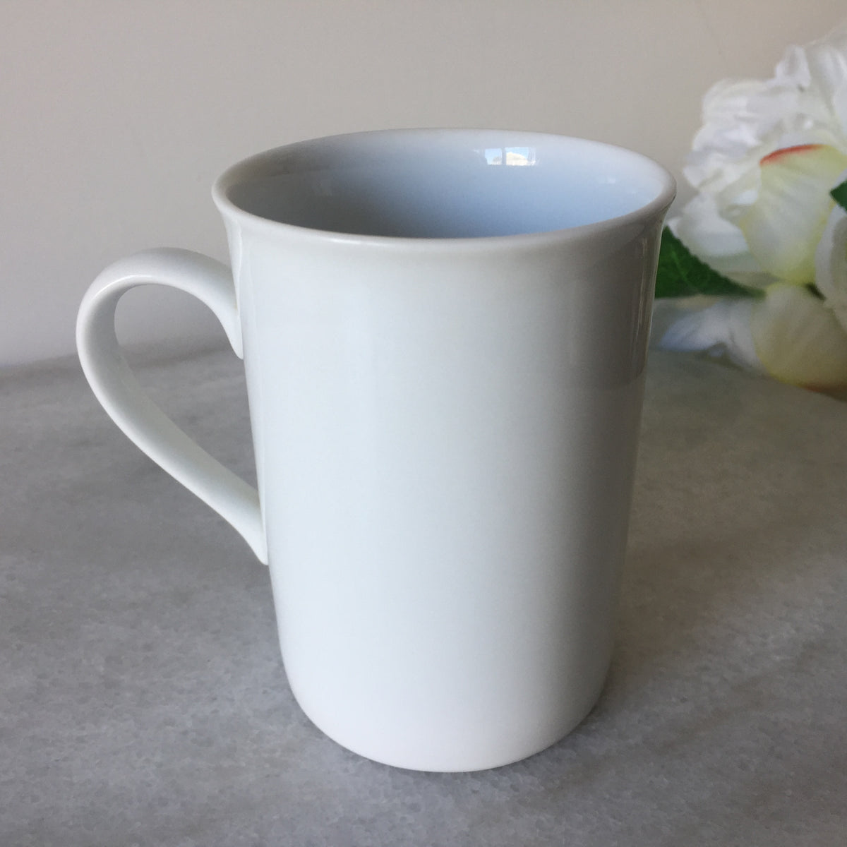 Vintage Coffee/tea Mug with Purple Scottish Thistle Botanical Design