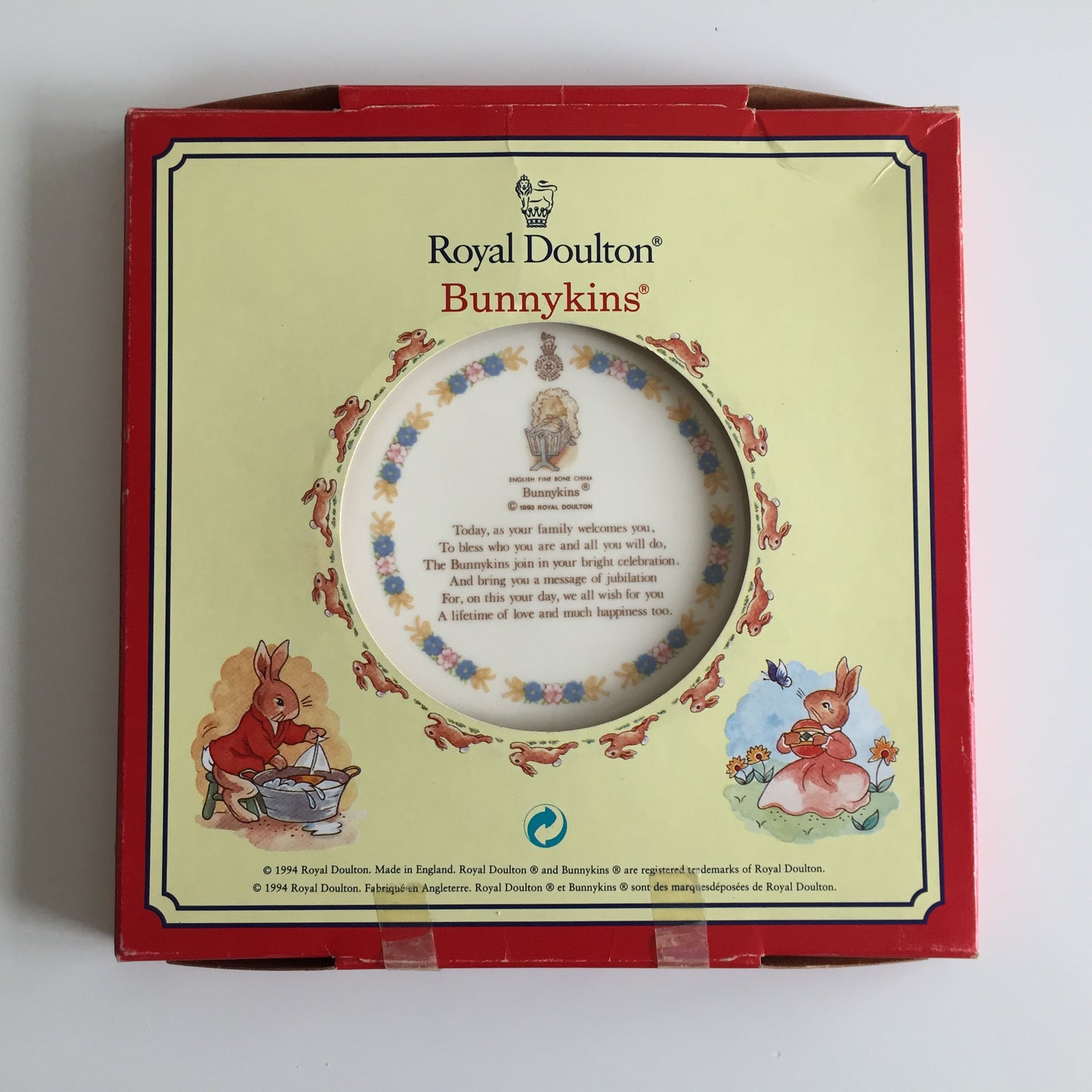 Vintage Royal Doulton Bunnykins Melamine Children's Bowl / Plate