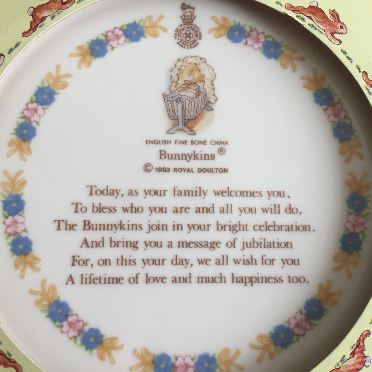 Vintage Royal Doulton Bunnykins Melamine Children's Bowl / Plate
