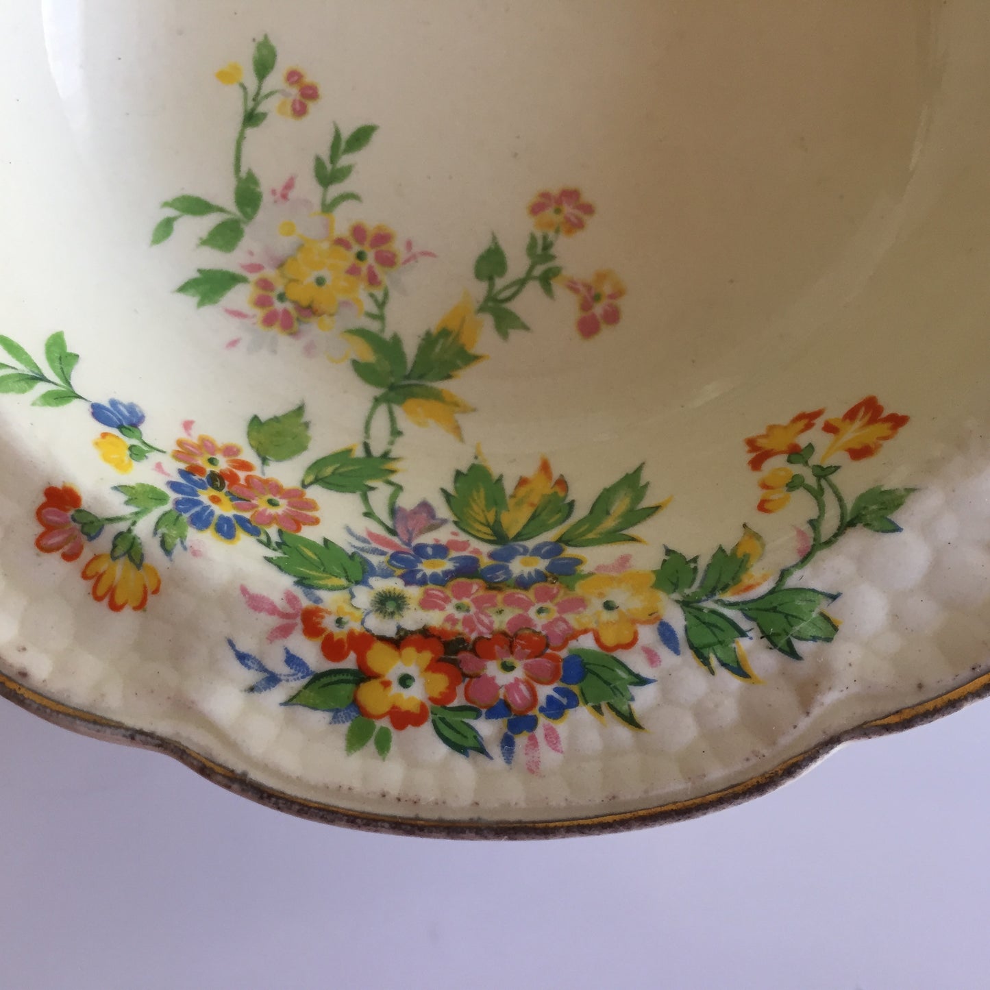 J & G Meakin Sunshine Floral Bouquet Pattern Vintage Ring/Pin/Soap Dish