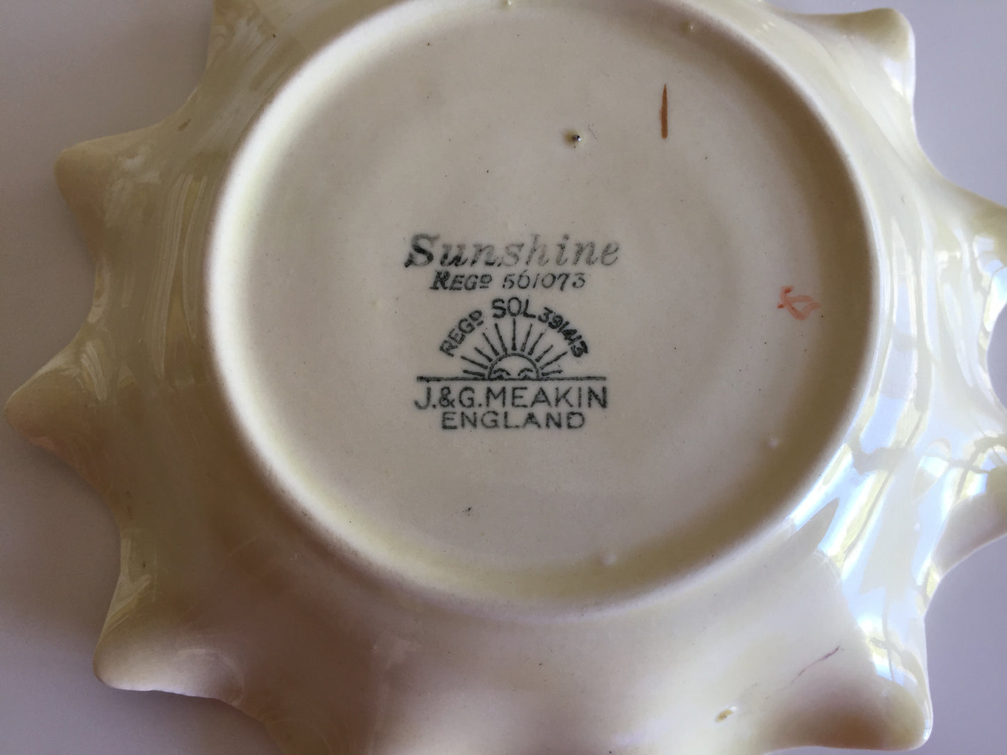 J & G Meakin Sunshine Vintage Ring/Pin/Soap Dish with Old World Gardens Pattern
