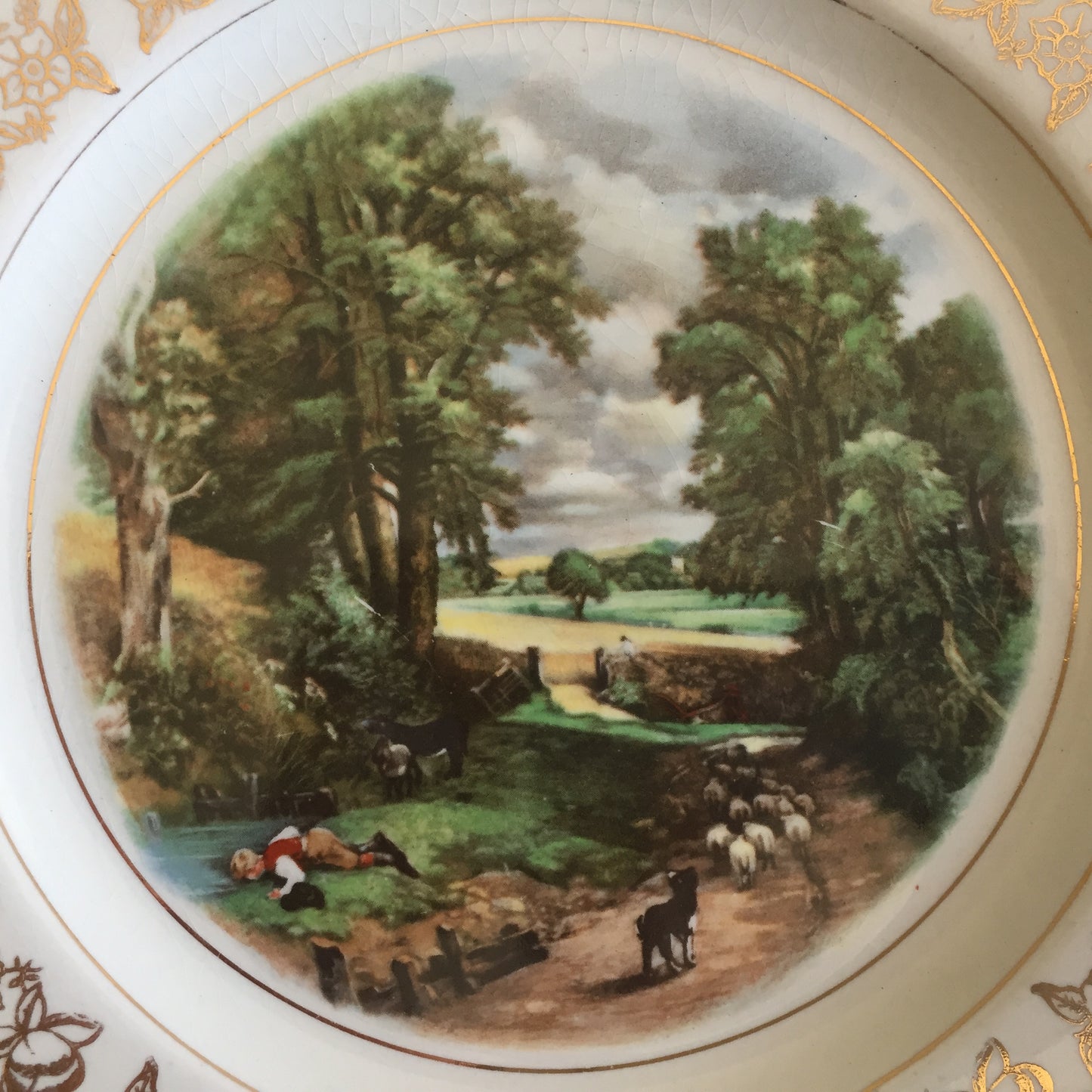 English Vintage John Constable Display Plate "The Cornfield"